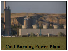 Coal burning power plant, a potential source of mercury contamination